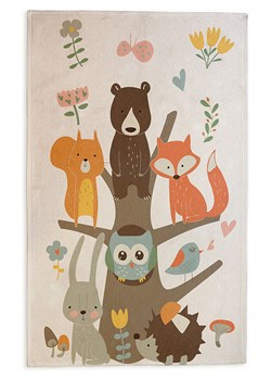 The Wild Hug Dywan bawełniany "Owl Tree" w kolorze kremowo-brązowym - 190 x 135 cm ze sklepu Limango Polska w kategorii Tekstylia dziecięce - zdjęcie 189399705