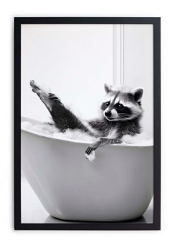 Folkifreckles Druk artystyczny "Racoon Showe" w ramce - 30 x 40 cm ze sklepu Limango Polska w kategorii Obrazy - zdjęcie 189399796