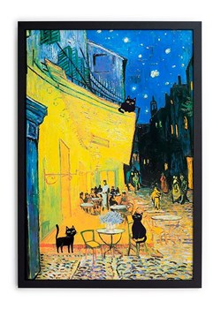 Madre Selva Druk artystyczny "Cats Van Gogh" w ramce - 30 x 40 cm ze sklepu Limango Polska w kategorii Obrazy - zdjęcie 189399798