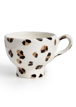 Madre Selva Kubek "Cheetah" w kolorze biało-beżowym - wys. 11 cm ze sklepu Limango Polska w kategorii Naczynia - zdjęcie 189400159