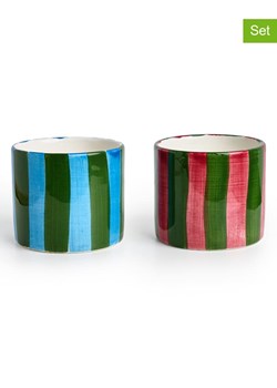 The Wild Hug Kubki (2 szt.) w kolorze błękitno-jasnoróżowo-zielonym - wys. 7 cm ze sklepu Limango Polska w kategorii Naczynia - zdjęcie 189400175