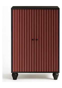 little nice things Wysoka komoda "Marcus" w kolorze czarno-brązowym - 75 x 127 x 45 cm ze sklepu Limango Polska w kategorii Szafy - zdjęcie 189400226