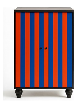 little nice things Wysoka komoda "Marcus" w kolorze czarno-czerwono-niebieskim - 75 x 127 x 45 cm ze sklepu Limango Polska w kategorii Szafy - zdjęcie 189400238