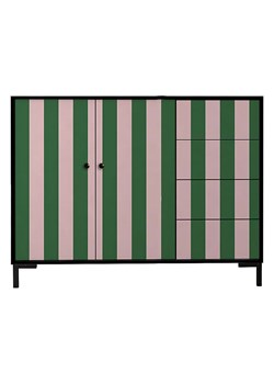 little nice things Kredens "Wilma" w kolorze czarno-zielono-jasnoróżowym - 113 x 84 x 45 cm ze sklepu Limango Polska w kategorii Meble - zdjęcie 189400318