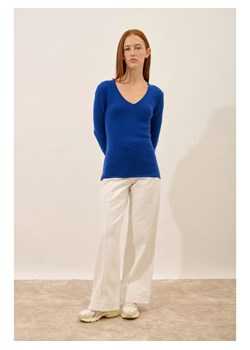 Just Cashmere Kaszmirowy sweter "Abby" w kolorze niebieskim ze sklepu Limango Polska w kategorii Swetry damskie - zdjęcie 189400556