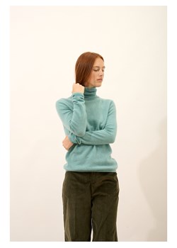 Just Cashmere Kaszmirowy golf "Ava" w kolorze turkusowym ze sklepu Limango Polska w kategorii Swetry damskie - zdjęcie 189400649