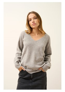 Just Cashmere Kaszmirowy sweter "Birse" w kolorze jasnoszarym ze sklepu Limango Polska w kategorii Swetry damskie - zdjęcie 189400706