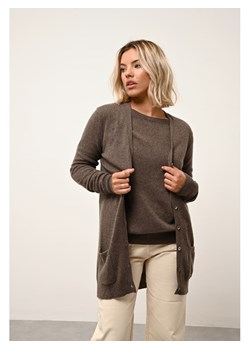 Just Cashmere Kaszmirowy kardigan "Chelsea" w kolorze brązowym ze sklepu Limango Polska w kategorii Swetry damskie - zdjęcie 189400758