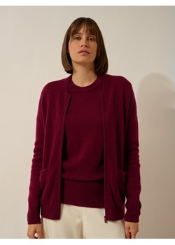 Just Cashmere Kaszmirowy kardigan "Ervie" w kolorze bordowym ze sklepu Limango Polska w kategorii Swetry damskie - zdjęcie 189400806
