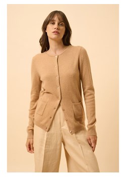 Just Cashmere Kaszmirowy kardigan "Katharine" w kolorze beżowym ze sklepu Limango Polska w kategorii Swetry damskie - zdjęcie 189401038