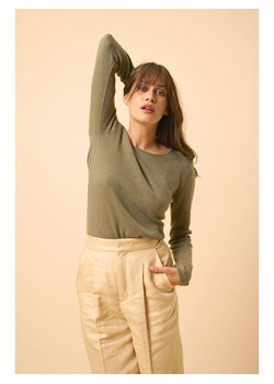 Just Cashmere Kaszmirowy sweter w kolorze khaki ze sklepu Limango Polska w kategorii Swetry damskie - zdjęcie 189401328
