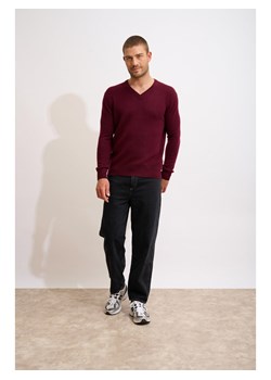 Just Cashmere Kaszmirowy sweter w kolorze bordowym ze sklepu Limango Polska w kategorii Swetry męskie - zdjęcie 189401567