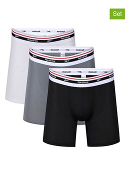 Reebok Bokserki (3 pary) "Finlo" w kolorze czarnym, białym i szarym ze sklepu Limango Polska w kategorii Majtki męskie - zdjęcie 189403675