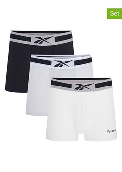 Reebok Bokserki (3 pary) "Hinlo" w kolorze biało-czarno-szarym ze sklepu Limango Polska w kategorii Majtki męskie - zdjęcie 189403705