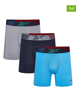 Reebok Bokserki (3 pary) "Bristow" w kolorze granatowo-szaro-błękitnym ze sklepu Limango Polska w kategorii Majtki męskie - zdjęcie 189403777