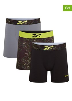 Reebok Bokserki (3 pary) "Benji" w kolorze czarno-szaro-limonkowym ze sklepu Limango Polska w kategorii Majtki męskie - zdjęcie 189403785