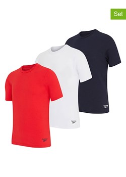 Reebok Koszulki (3 szt.) w kolorze czerwonym, białym i granatowym ze sklepu Limango Polska w kategorii T-shirty męskie - zdjęcie 189404077