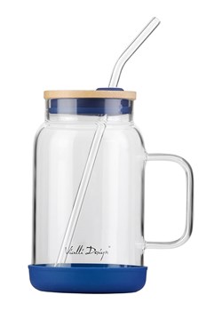 Vialli Design Szklanka w kolorze granatowym ze słomką - 600 ml ze sklepu Limango Polska w kategorii Naczynia - zdjęcie 189404575