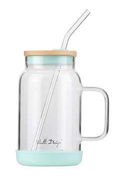 Vialli Design Szklanka w kolorze błękitnym ze słomką - 600 ml ze sklepu Limango Polska w kategorii Naczynia - zdjęcie 189404609