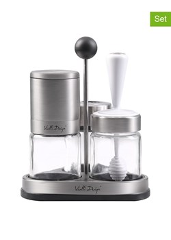Vialli Design 3-częściowy zestaw w kolorze srebrnym ze sklepu Limango Polska w kategorii Młynki do soli i pieprzu - zdjęcie 189404936