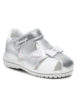 Primigi Skórzane półsandały w kolorze srebrnym ze sklepu Limango Polska w kategorii Sandały dziecięce - zdjęcie 189405215