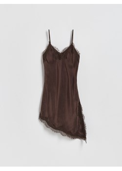 Reserved - Sukienka mini - ciemnobrązowy ze sklepu Reserved w kategorii Sukienki - zdjęcie 189406956