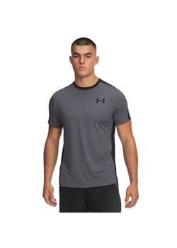 Męska koszulka treningowa Under Armour HeatGear Wordmark - szara ze sklepu Sportstylestory.com w kategorii T-shirty męskie - zdjęcie 189407325