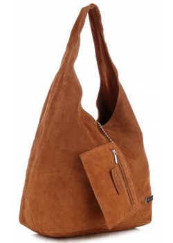 Oryginalne Torby Skórzane XL VITTORIA GOTTI Shopper Bag z Etui Ruda ze sklepu PaniTorbalska w kategorii Torby Shopper bag - zdjęcie 29171435