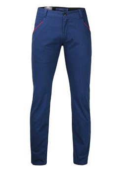Bawełniane Spodnie Męskie, CHINOSY, Kolorowe Wykończenia, Chabrowe SPCHIAO15M2A02chaber ze sklepu JegoSzafa.pl w kategorii Spodnie męskie - zdjęcie 37281667