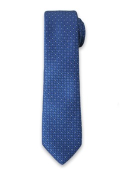 Stylowy Krawat Męski w Drobny Biały Wzór - 6 cm -  Alties, Niebieski KRALTS0102 ze sklepu JegoSzafa.pl w kategorii Krawaty - zdjęcie 37282826