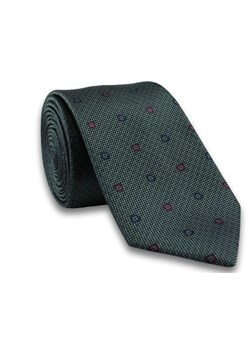 Elegancki Krawat Męski w Delikatny Rzucik, Grochy -6,5cm- Chattier, Srebrny KRCH0886 ze sklepu JegoSzafa.pl w kategorii Krawaty - zdjęcie 37282859
