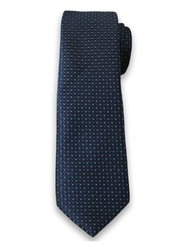 Granatowy Krawat w Drobny Wzór - 6 cm - Angelo di Monti KRADM1267 ze sklepu JegoSzafa.pl w kategorii Krawaty - zdjęcie 37285105