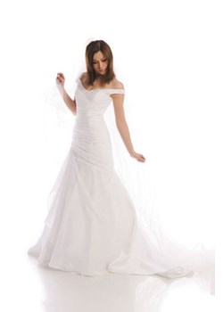 Suknia Ślubna FSS506 BIAŁY ze sklepu fokus.pl w kategorii Sukienki - zdjęcie 39204146