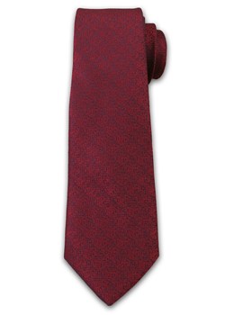 Krawat Męski z Drobnym Wzorkiem - Chattier- 6,7 cm - Czerwień KRCH1025 ze sklepu JegoSzafa.pl w kategorii Krawaty - zdjęcie 41780329