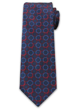 Stylowy Krawat Męski w Niebiesko-Czerwone Koła - Chattier- 6,7cm- Kolorowy KRCH1011 ze sklepu JegoSzafa.pl w kategorii Krawaty - zdjęcie 41781148