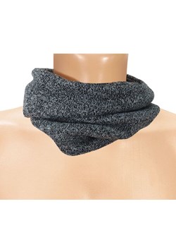 Wąski, Dobrze Przylegający Męski Komin, Czarno-Biały, Zimowy – Pako Jeans SZAPJNSKOMINM10Popiel ze sklepu JegoSzafa.pl w kategorii Szaliki męskie - zdjęcie 41781965