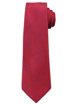 Wyrazisty Krawat Męski z Kwiecistą Fakturą - 6 cm - Angelo di Monti, Czerwony KRADM1333 ze sklepu JegoSzafa.pl w kategorii Krawaty - zdjęcie 42410145