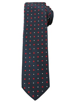 Krawat Męski w Czerwono-Białe Elementy, Kwadraciki - 6 cm - Angelo di Monti KRADM1370 ze sklepu JegoSzafa.pl w kategorii Krawaty - zdjęcie 42410165