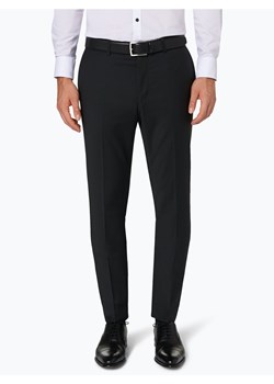 Finshley & Harding London Męskie spodnie od garnituru modułowego Mężczyźni Slim Fit czarny jednolity ze sklepu vangraaf w kategorii Spodnie męskie - zdjęcie 46961418