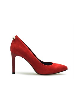 Czółenka Kotyl 7291 Czerwone zamsz ze sklepu Arturo-obuwie w kategorii Czółenka - zdjęcie 47040695