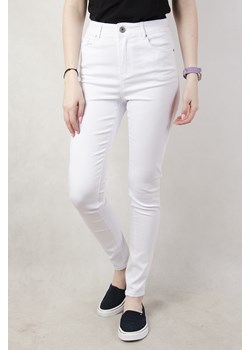 (DUŻE ROZMIARY M-XXXXL) Białe spodnie z wysokim stanem ze sklepu olika.com.pl w kategorii Jeansy damskie - zdjęcie 47267889
