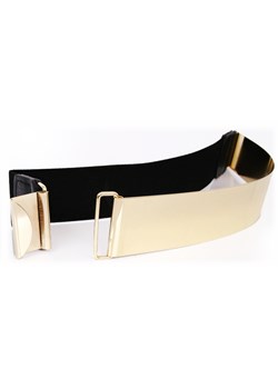 PASEK ZŁOTY BLACHA klamra 30cm x 4cm Mirror Belt ze sklepu PROMESSO w kategorii Paski damskie - zdjęcie 49061408