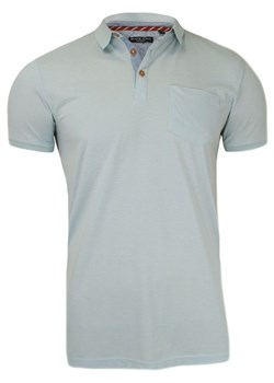 Błękitna Koszulka Polo, Bez Nadruku - Brave Soul, Męska TSBRSSS18JULIUSHblue ze sklepu JegoSzafa.pl w kategorii T-shirty męskie - zdjęcie 51606415
