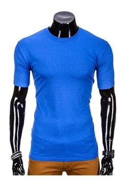 T-shirt męski basic 970S - niebieski ze sklepu Edoti w kategorii T-shirty męskie - zdjęcie 52319887