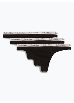 Calvin Klein Stringi, opakowanie po 3 szt. Kobiety Bawełna czarny jednolity ze sklepu vangraaf w kategorii Majtki damskie - zdjęcie 56559049