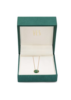 Naszyjnik złoty z zielonym agatem - Skarabeusz ze sklepu YES.pl w kategorii Naszyjniki - zdjęcie 57364905