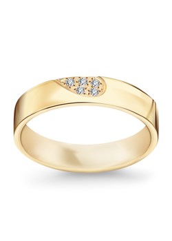 Obrączka złota z diamentami ze sklepu YES.pl w kategorii Obrączki - zdjęcie 57365429