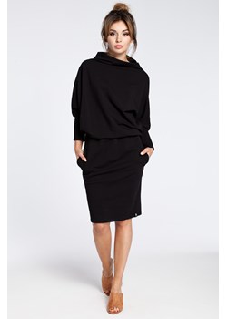 Stylowa sukienka mini z rękawami kimono - czarna ze sklepu Cudmoda w kategorii Sukienki - zdjęcie 57621526