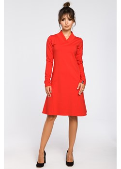 Sukienka z klinami i wstawkami ze ściągacza - czerwona - id: 10256 - marki BeWear - 57622345 Sukienka z klinami i wstawkami ze ściągacza - czerwona ze sklepu Cudmoda w kategorii Sukienki - zdjęcie 57622345
