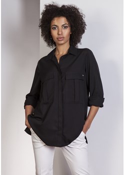 Elegancka koszula oversize - czarna ze sklepu Cudmoda w kategorii Koszule damskie - zdjęcie 57625909